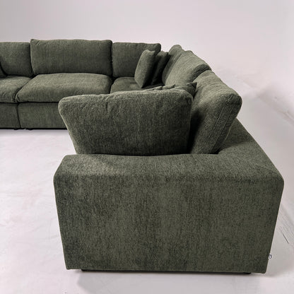 New CasaBella Cloud sectional. Linen modular L sofa couch. delivery available