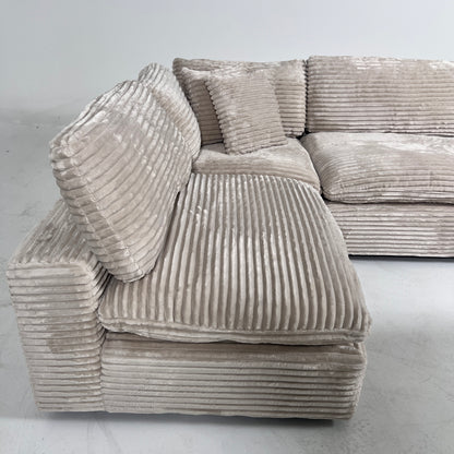 New CasaBella Cloud sectional. Corduroy modular L sofa couch
