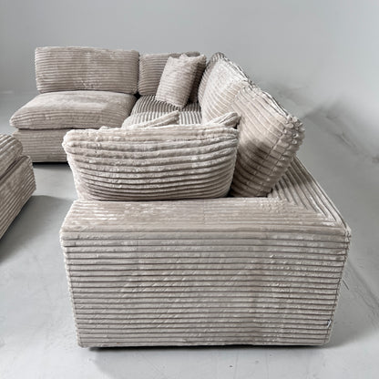 New CasaBella Cloud sectional. Corduroy modular L sofa couch