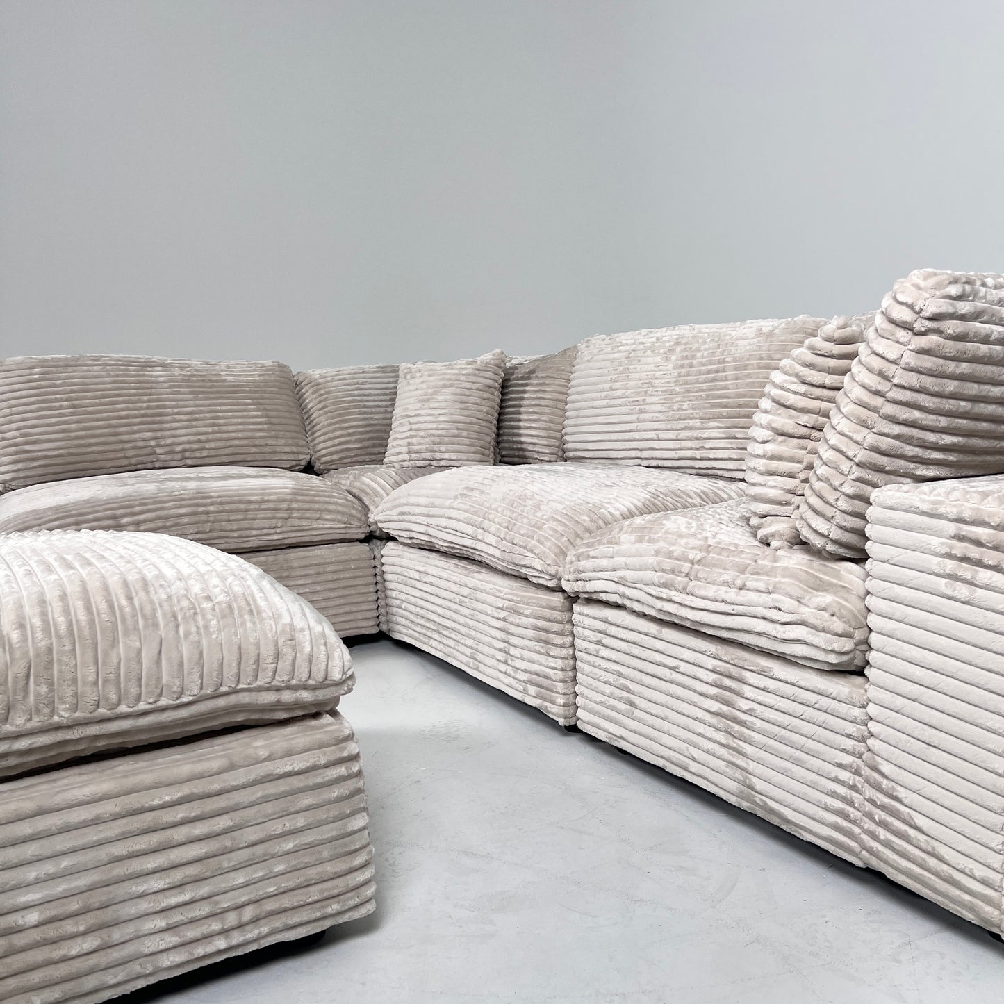 New CasaBella Cloud sectional. Corduroy modular L sofa couch