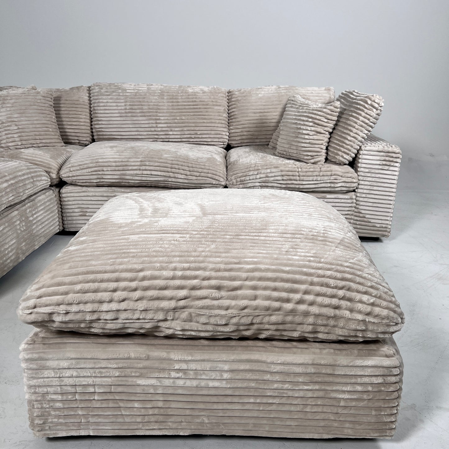 New CasaBella Cloud sectional. Corduroy modular L sofa couch