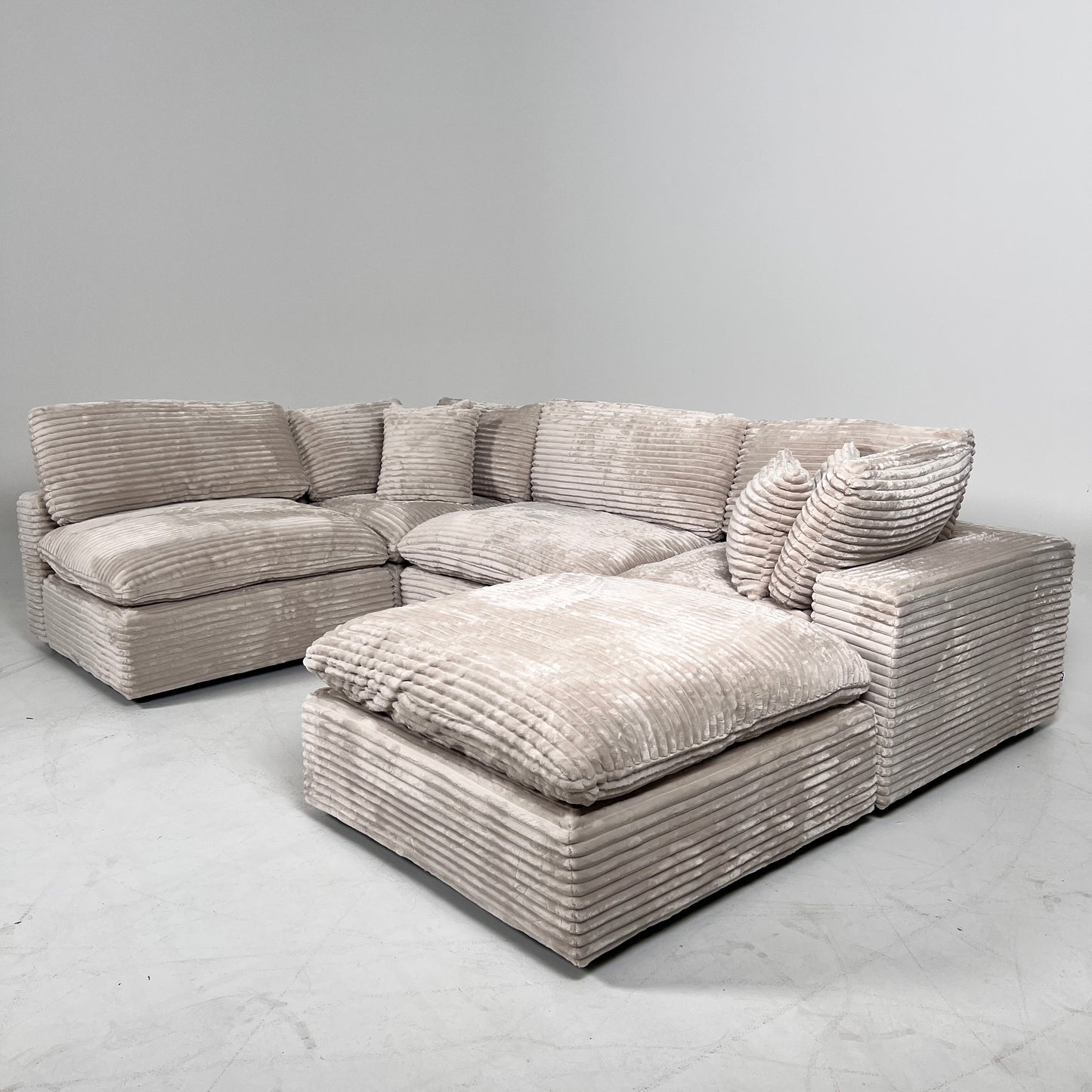 New CasaBella Cloud sectional. Corduroy modular L sofa couch