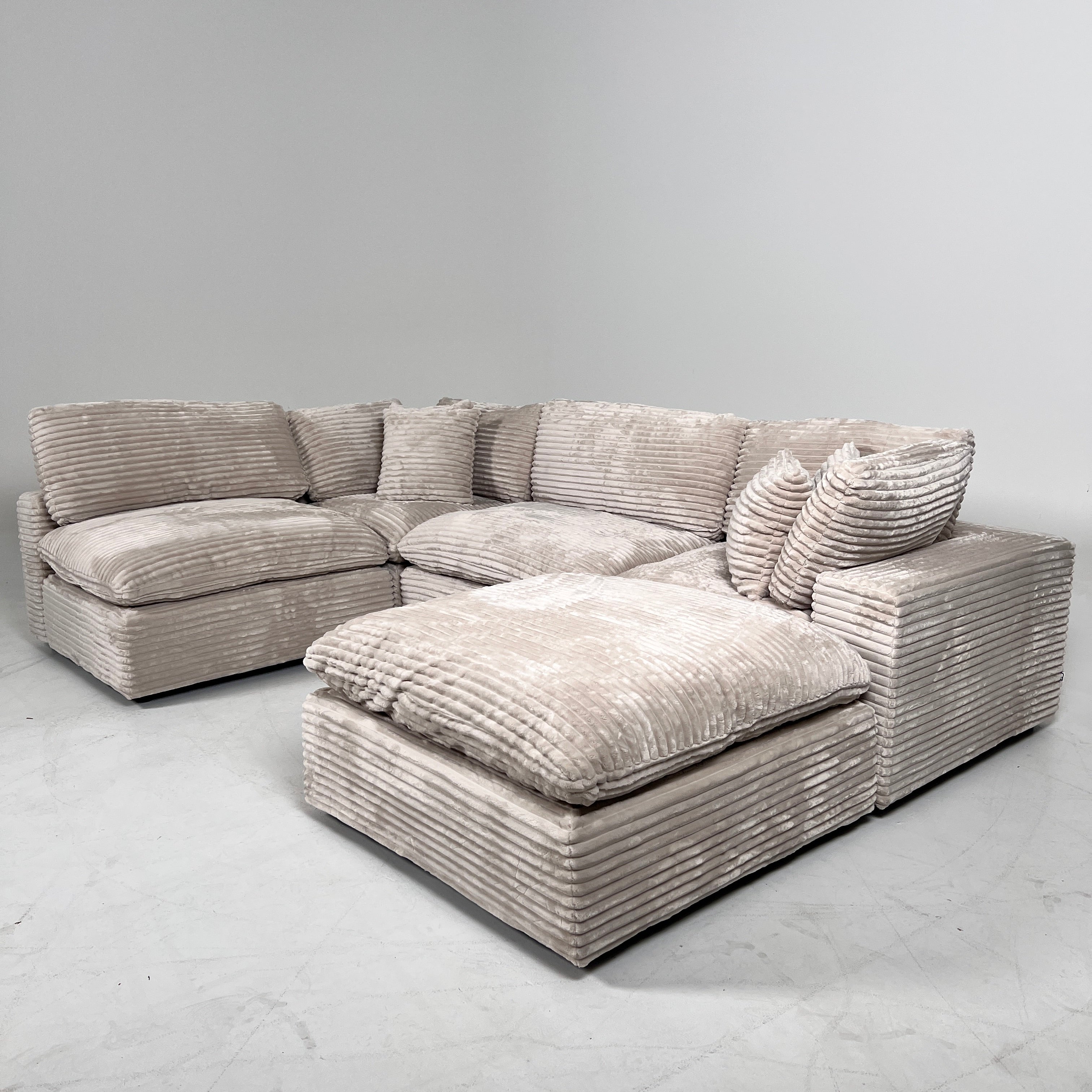 New CasaBella Cloud sectional. Corduroy modular L sofa couch