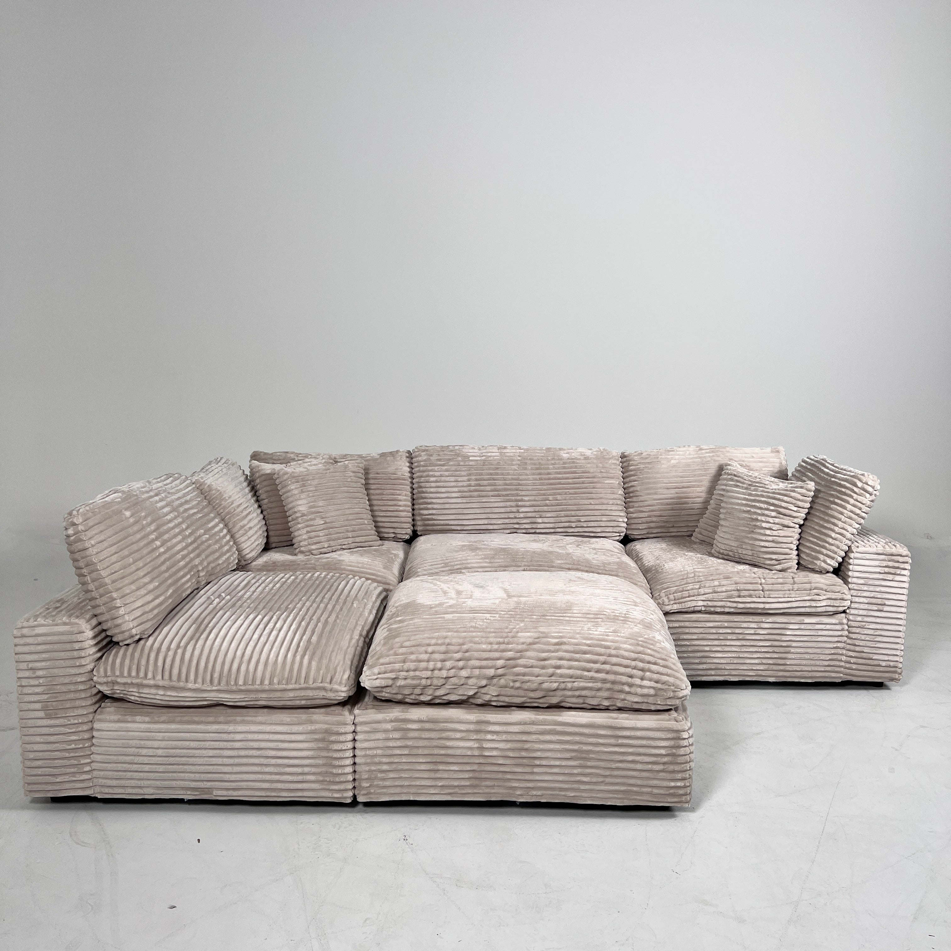 New CasaBella Cloud sectional. Corduroy modular L sofa couch