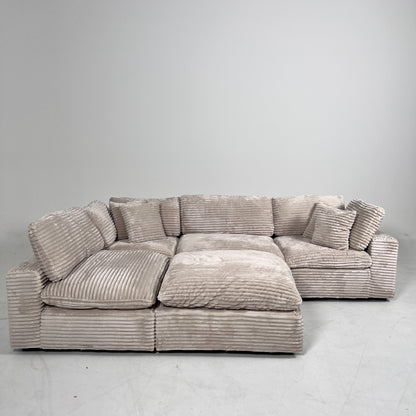 New CasaBella Cloud sectional. Corduroy modular L sofa couch