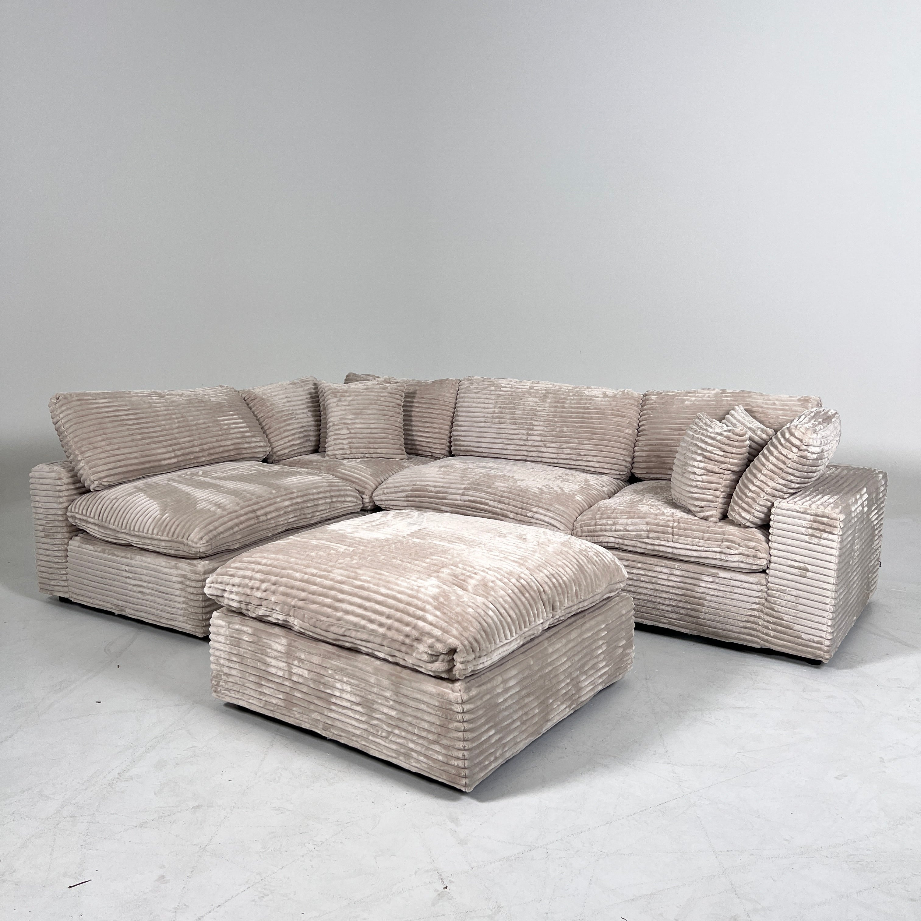 New CasaBella Cloud sectional. Corduroy modular L sofa couch