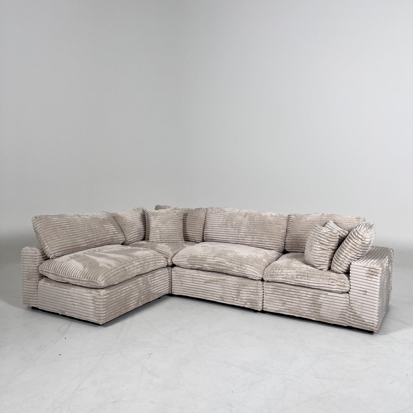 New CasaBella Cloud sectional. Corduroy modular L sofa couch