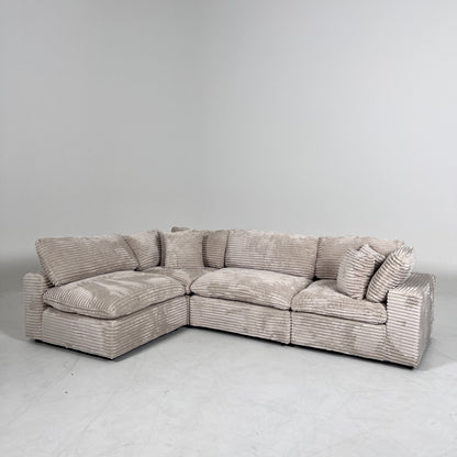 New CasaBella Cloud sectional. Corduroy modular L sofa couch