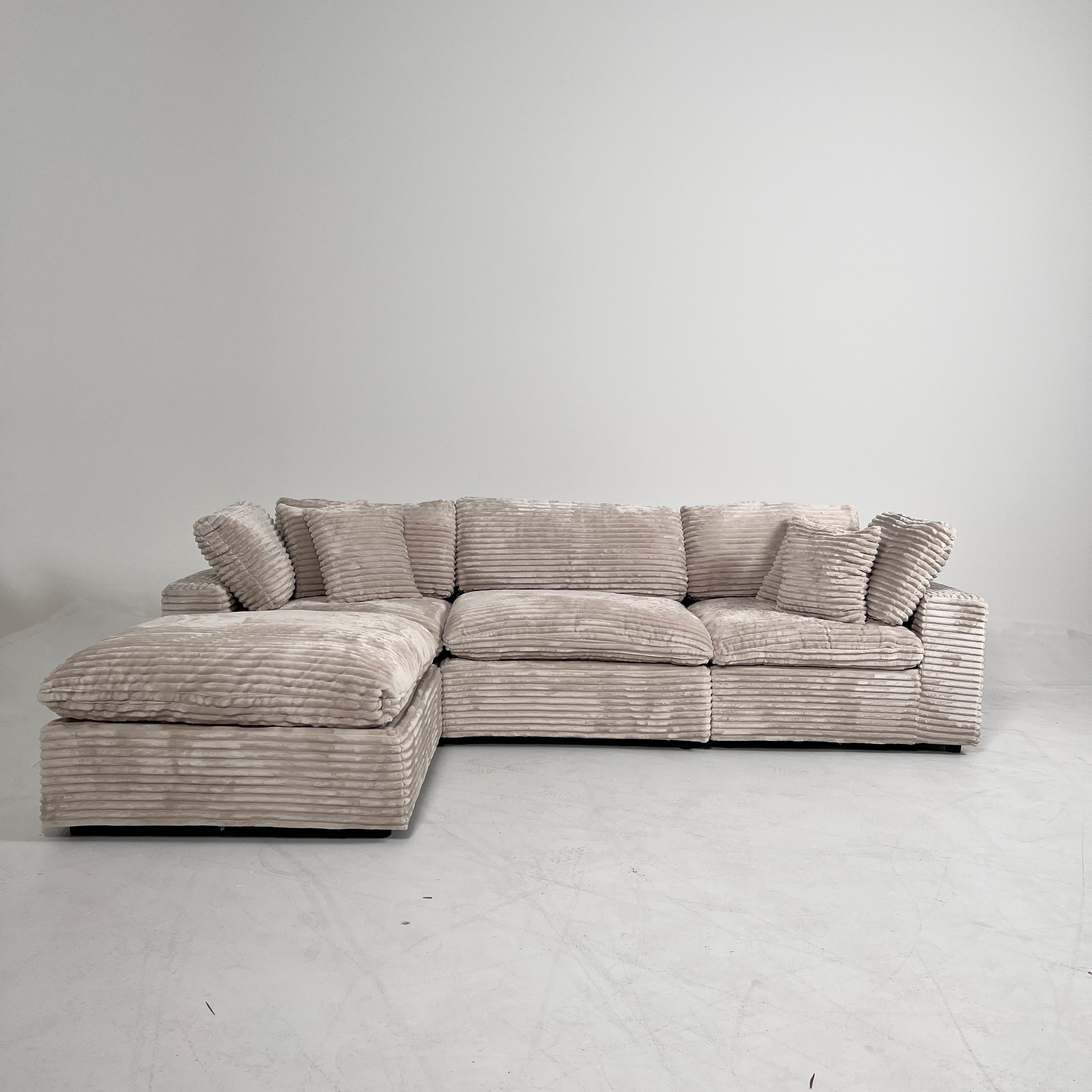 New CasaBella Cloud sectional. Corduroy modular L sofa couch
