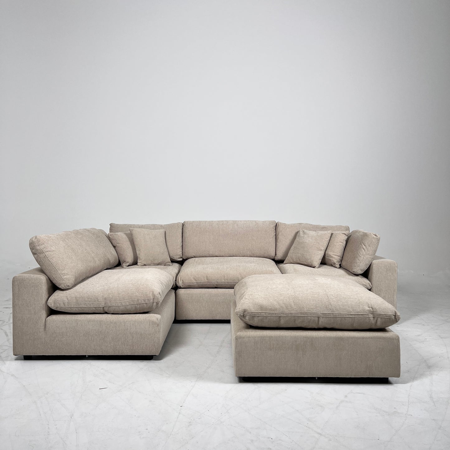 New CasaBella Cloud sectional. Linen modular L sofa couch. delivery available