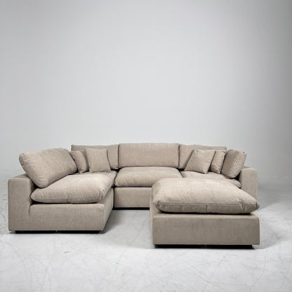 New CasaBella Cloud sectional. Linen modular L sofa couch. delivery available