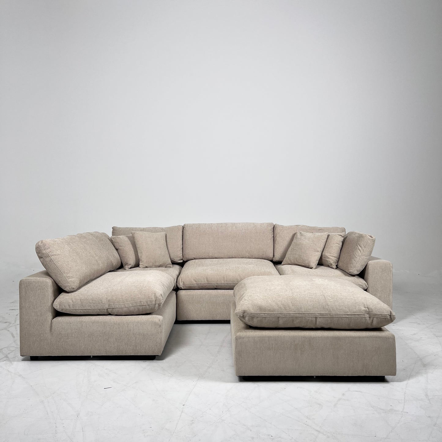 New CasaBella Cloud sectional. Linen modular L sofa couch. delivery available