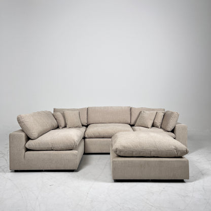 New CasaBella Cloud sectional. Linen modular L sofa couch. delivery available