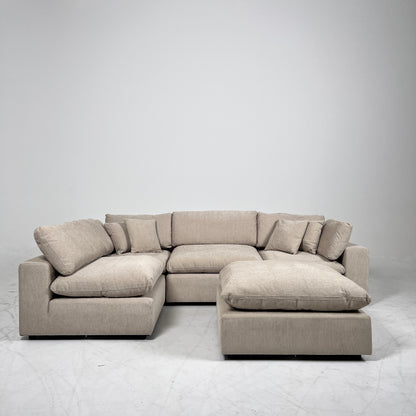 New CasaBella Cloud sectional. Linen modular L sofa couch. delivery available