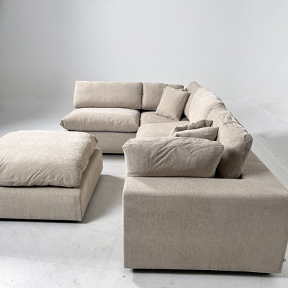 New CasaBella Cloud sectional. Linen modular L sofa couch. delivery available