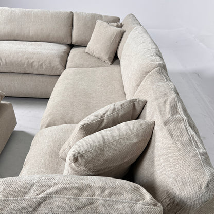 New CasaBella Cloud sectional. Linen modular L sofa couch. delivery available