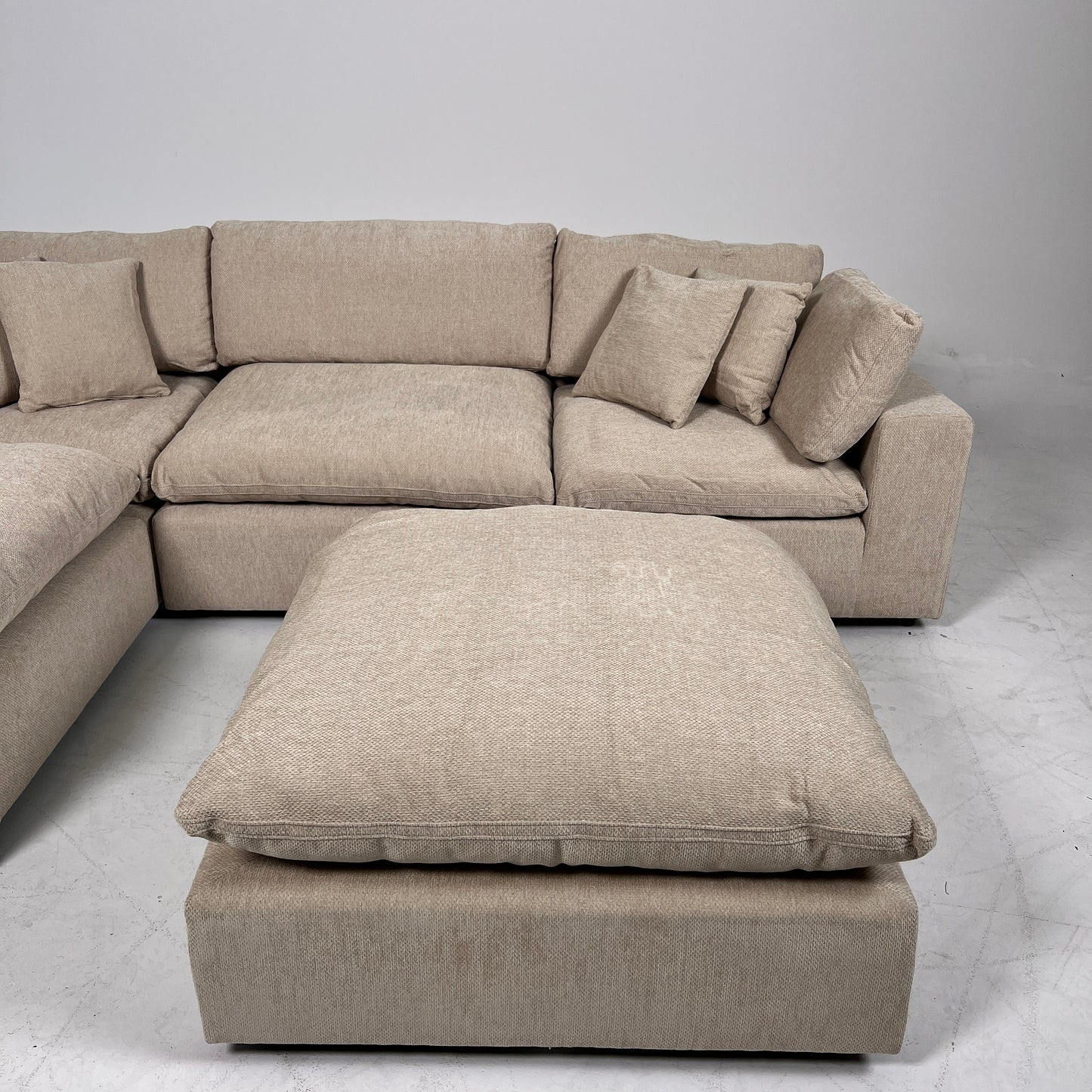 New CasaBella Cloud sectional. Linen modular L sofa couch. delivery available