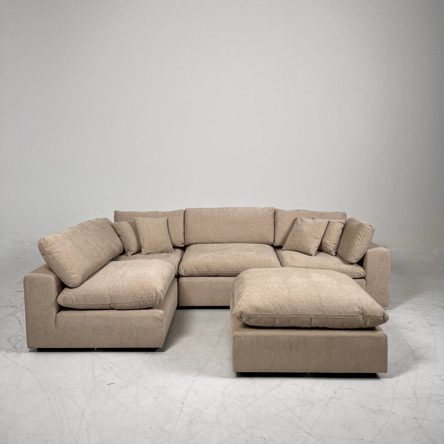 New CasaBella Cloud sectional. Linen modular L sofa couch. delivery available