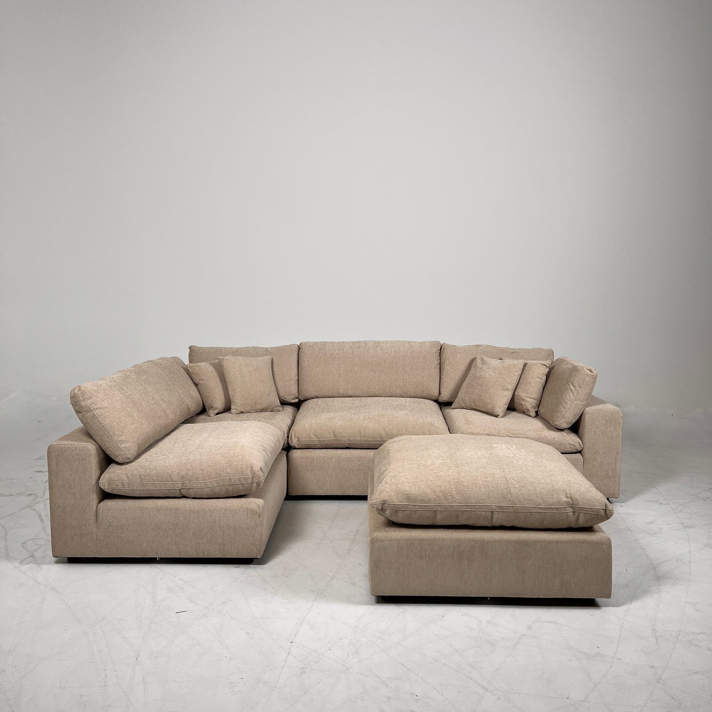 New CasaBella Cloud sectional. Linen modular L sofa couch. delivery available