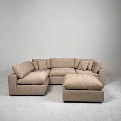 New CasaBella Cloud sectional. Linen modular L sofa couch. delivery available