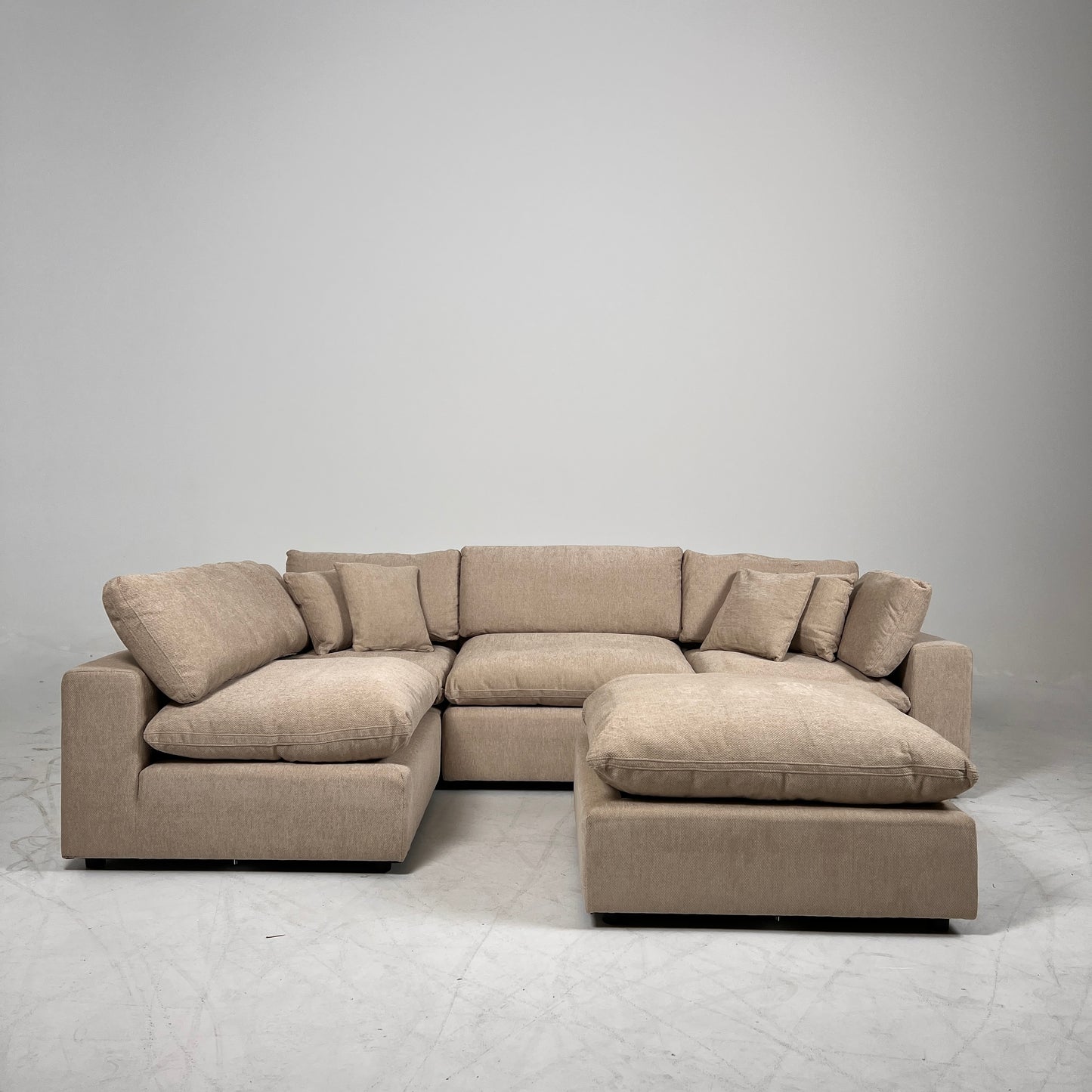 New CasaBella Cloud sectional. Linen modular L sofa couch. delivery available