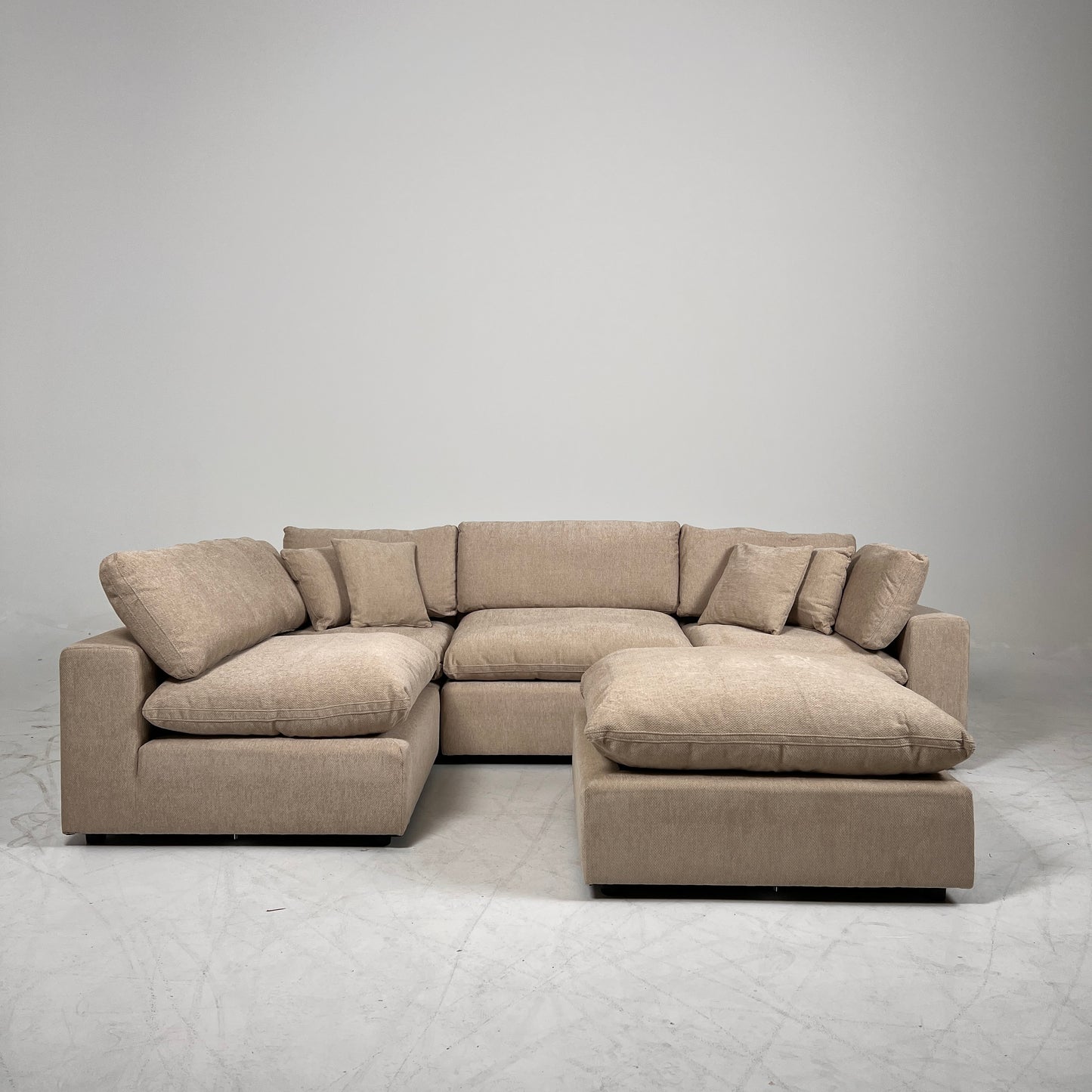New CasaBella Cloud sectional. Linen modular L sofa couch. delivery available