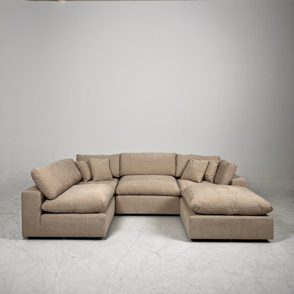 New CasaBella Cloud sectional. Linen modular L sofa couch. delivery available
