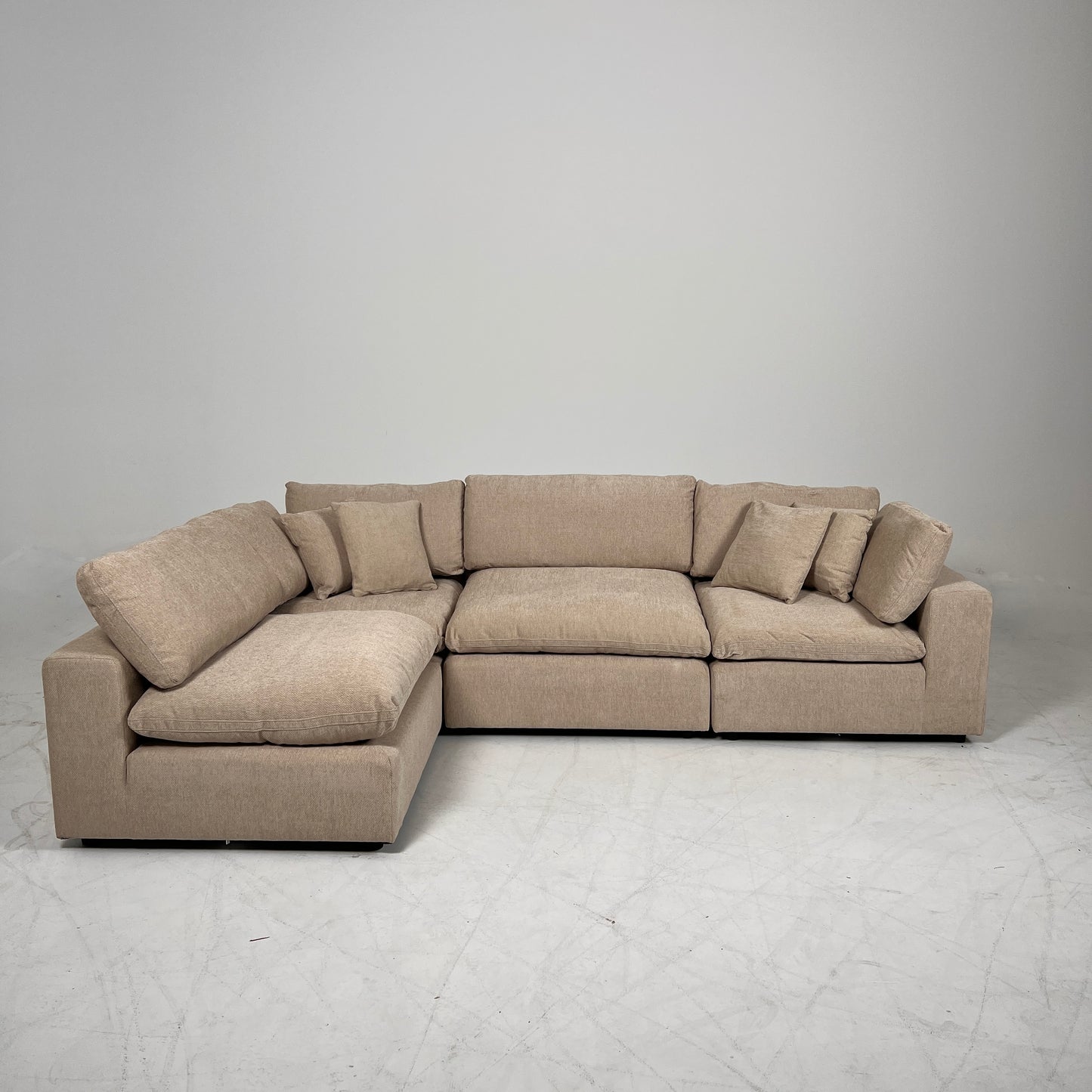 New CasaBella Cloud sectional. Linen modular L sofa couch. delivery available