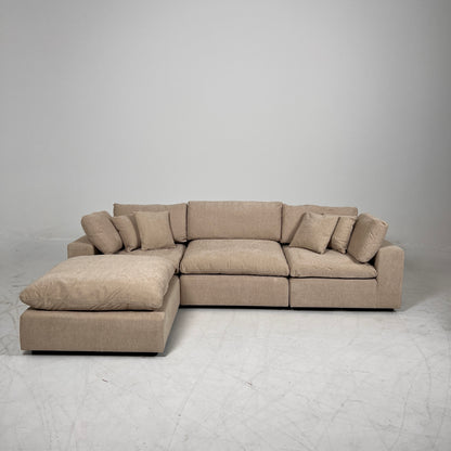 New CasaBella Cloud sectional. Linen modular L sofa couch. delivery available