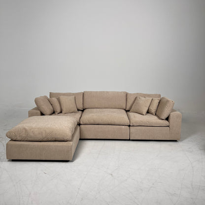 New CasaBella Cloud sectional. Linen modular L sofa couch. delivery available