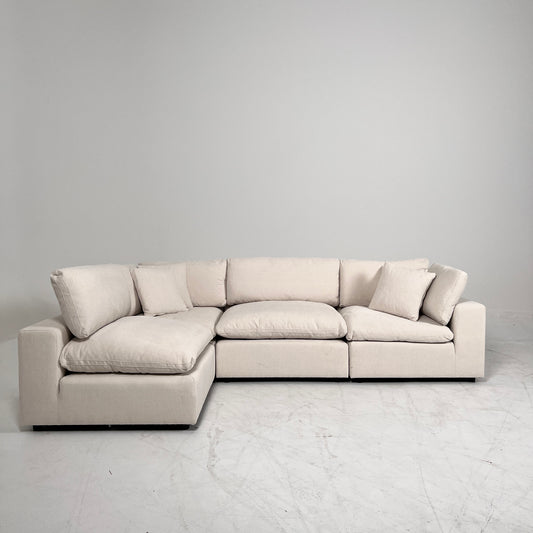 New CasaBella Cloud sectional. Linen modular L sofa couch. delivery available