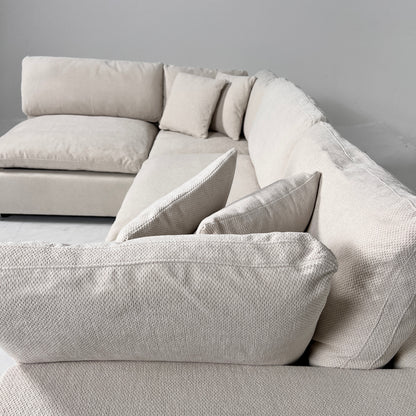 New CasaBella Cloud sectional. Linen modular L sofa couch. delivery available