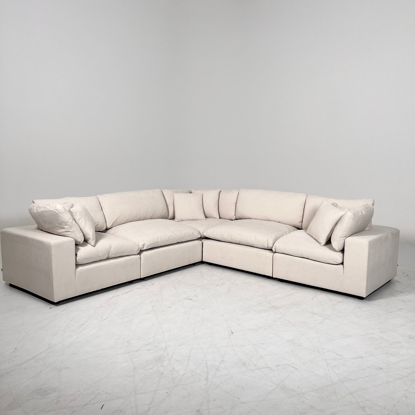 New CasaBella Cloud sectional. Linen modular L sofa couch. delivery available
