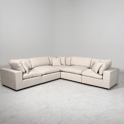 New CasaBella Cloud sectional. Linen modular L sofa couch. delivery available
