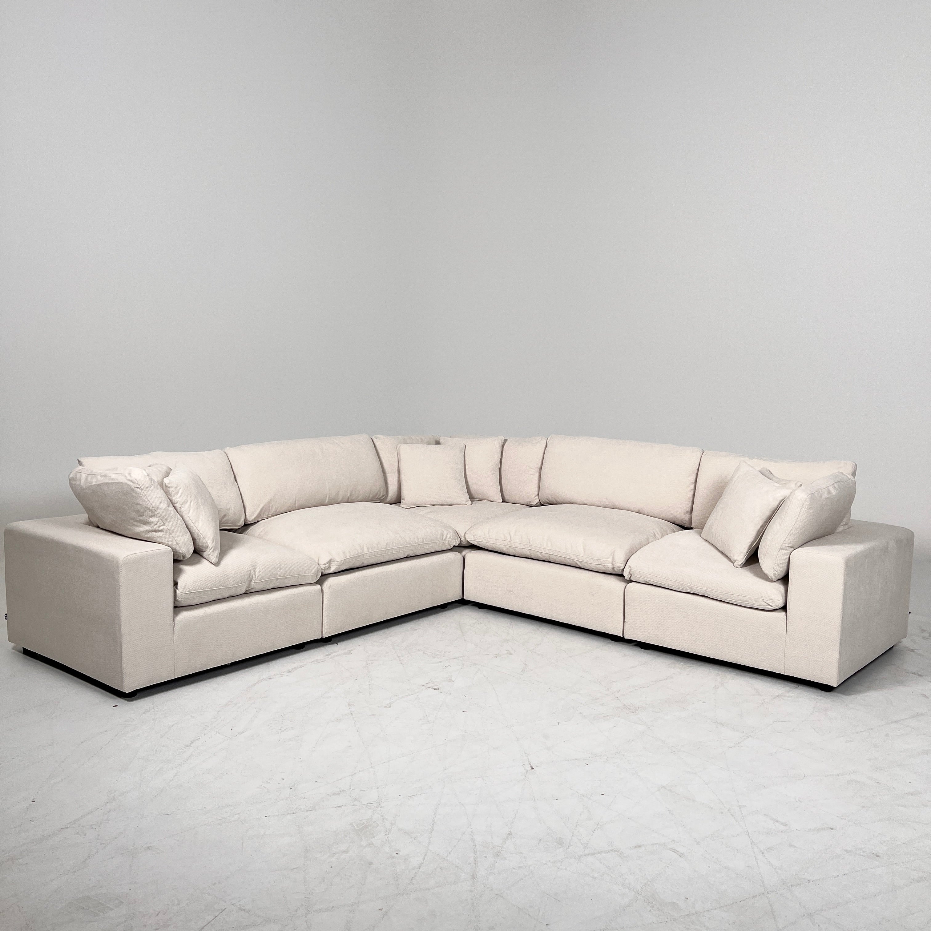 New CasaBella Cloud sectional. Linen modular L sofa couch. delivery available