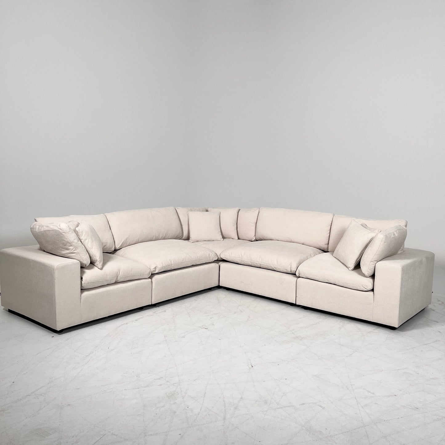 New CasaBella Cloud sectional. Linen modular L sofa couch. delivery available