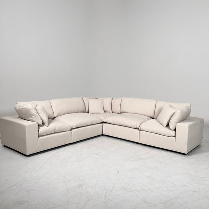 New CasaBella Cloud sectional. Linen modular L sofa couch. delivery available