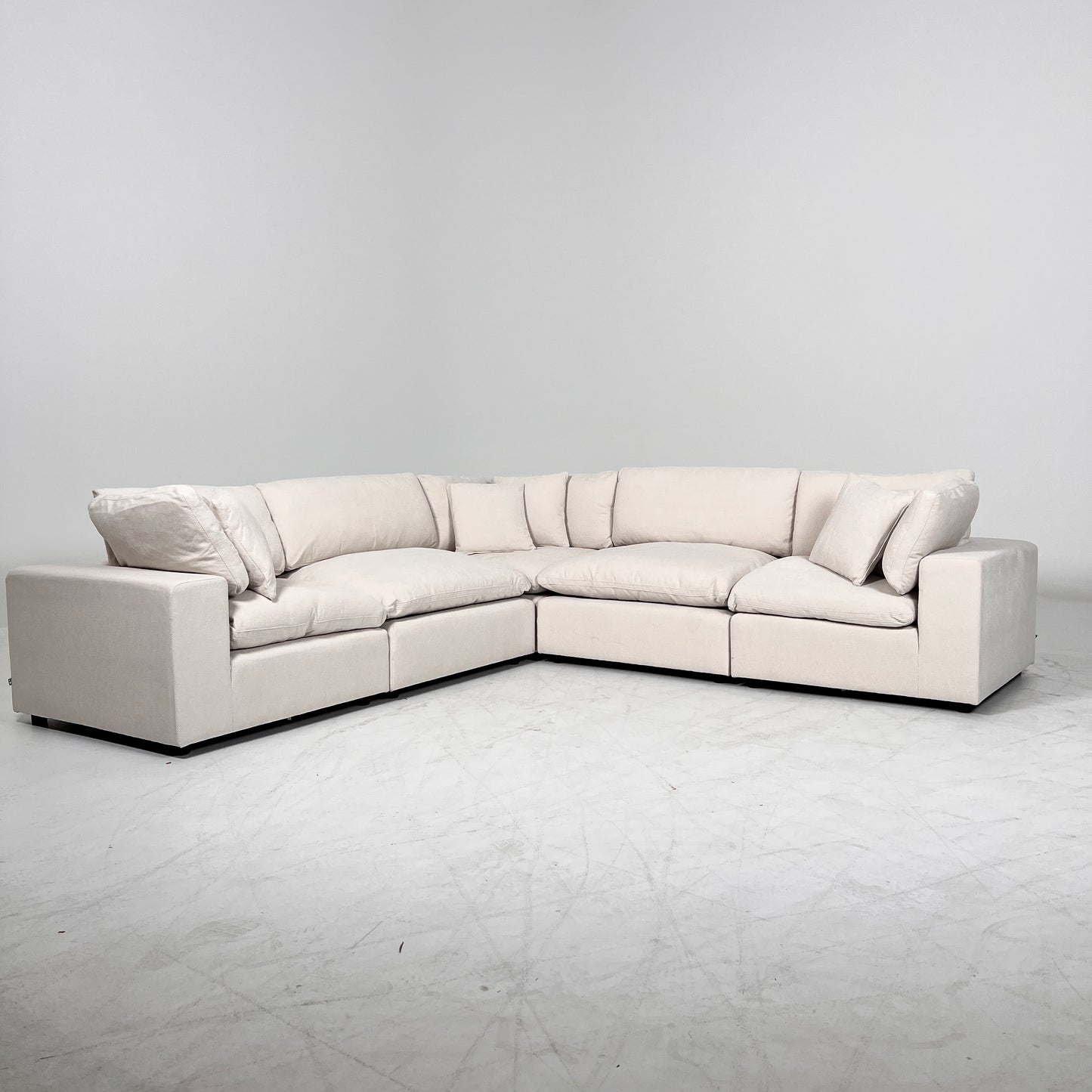 New CasaBella Cloud sectional. Linen modular L sofa couch. delivery available
