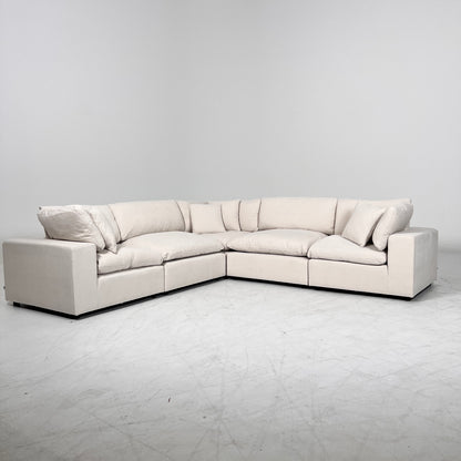 New CasaBella Cloud sectional. Linen modular L sofa couch. delivery available