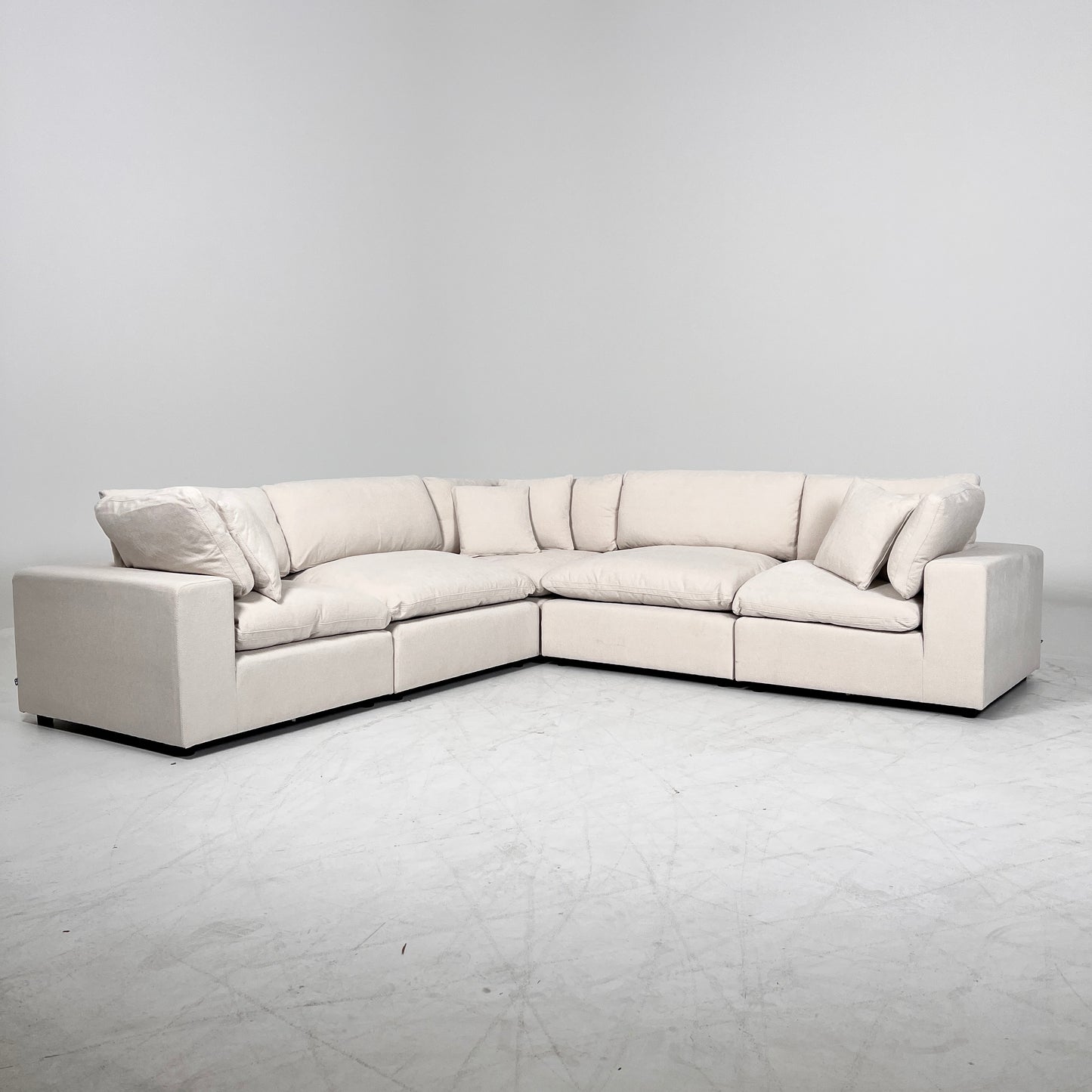 New CasaBella Cloud sectional. Linen modular L sofa couch. delivery available