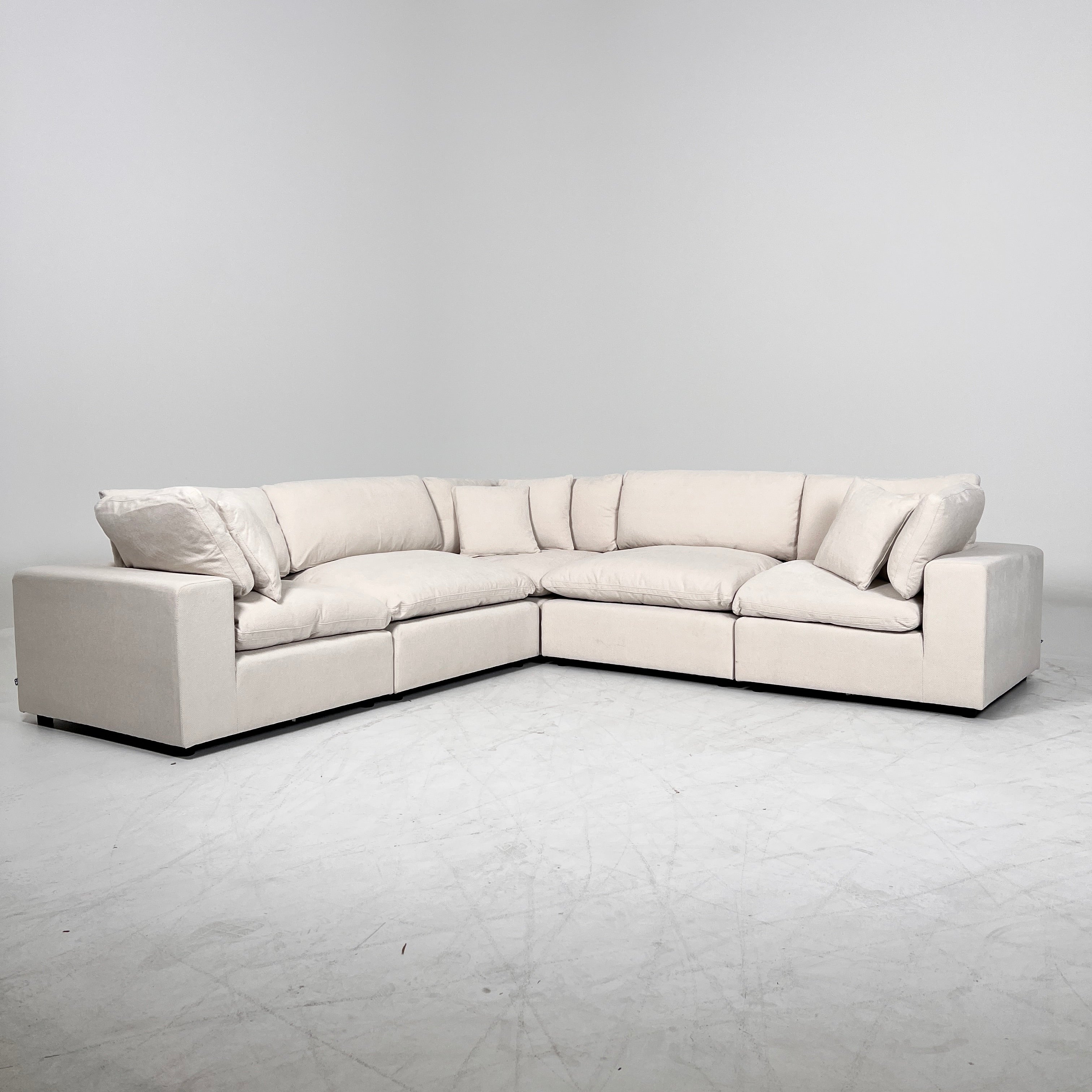 New CasaBella Cloud sectional. Linen modular L sofa couch. delivery available