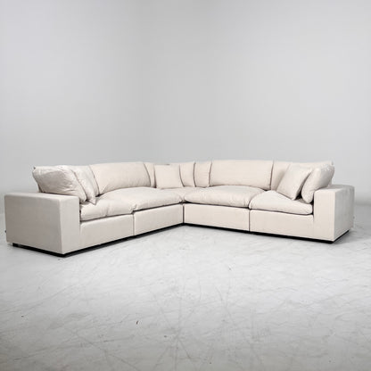 New CasaBella Cloud sectional. Linen modular L sofa couch. delivery available