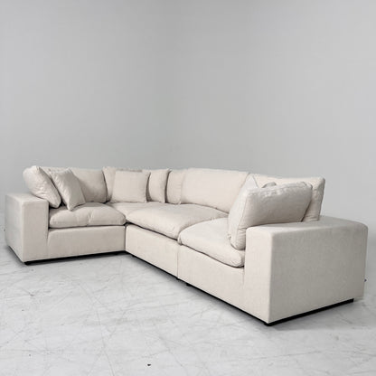 New CasaBella Cloud sectional. Linen modular L sofa couch. delivery available
