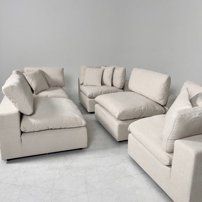 New CasaBella Cloud sectional. Linen modular L sofa couch. delivery available