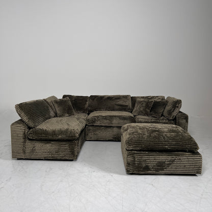 New CasaBella Cloud sectional. Corduroy modular L sofa couch. delivery available