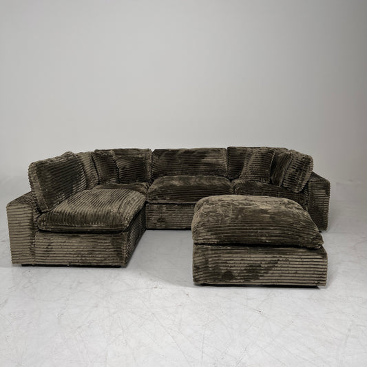 New CasaBella Cloud sectional. Corduroy modular L sofa couch. delivery available