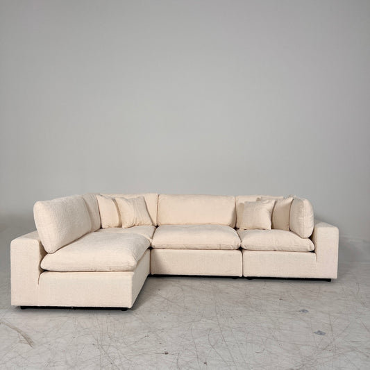 New CasaBella Mochi Cloud sectional. Boucle modular L shaped sofa couch. delivery