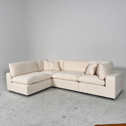 New CasaBella Mochi Cloud sectional. Boucle modular L shaped sofa couch. delivery
