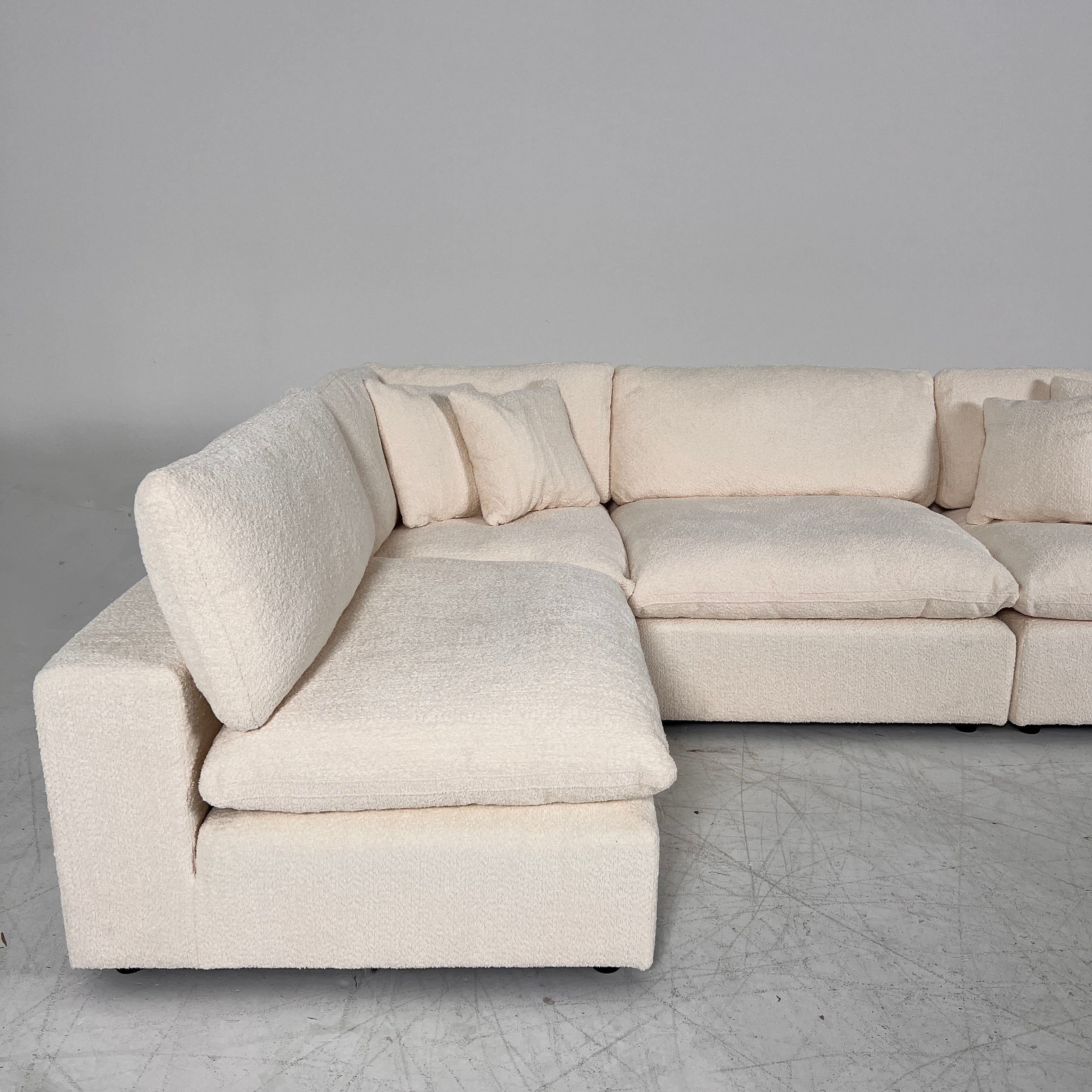 New CasaBella Mochi Cloud sectional. Boucle modular L shaped sofa couch. delivery