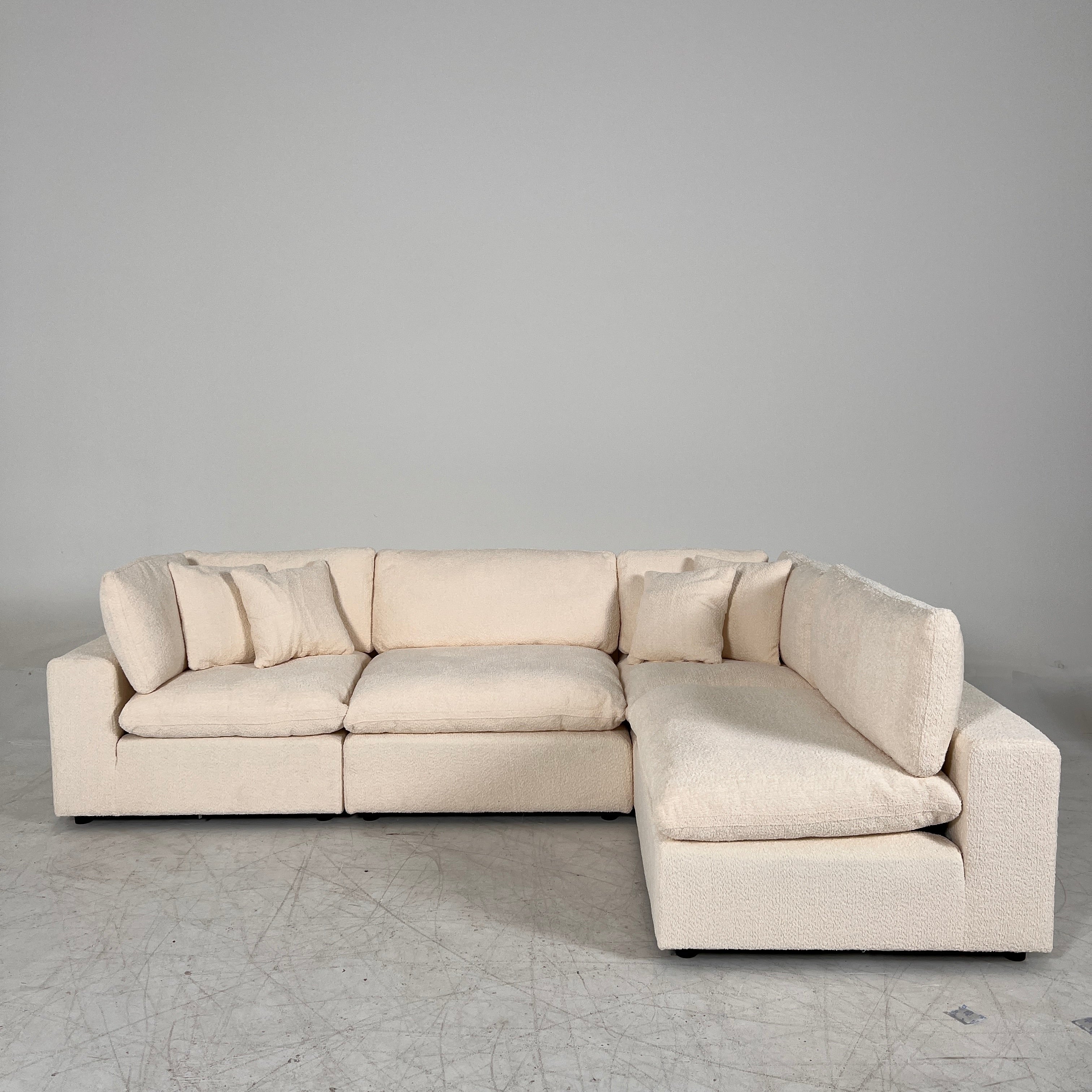 New CasaBella Mochi Cloud sectional. Boucle modular L shaped sofa couch. delivery